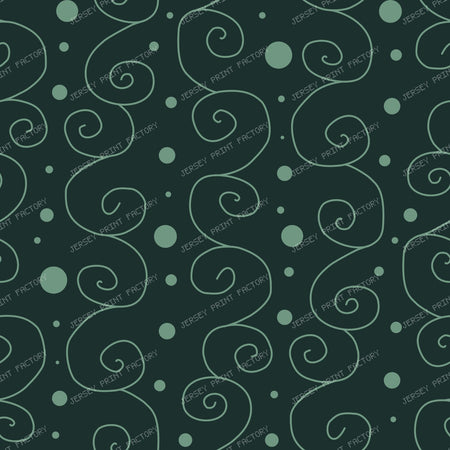 Cosmic Swirl Line Art — Cosmic Nebula Dark Green On Green