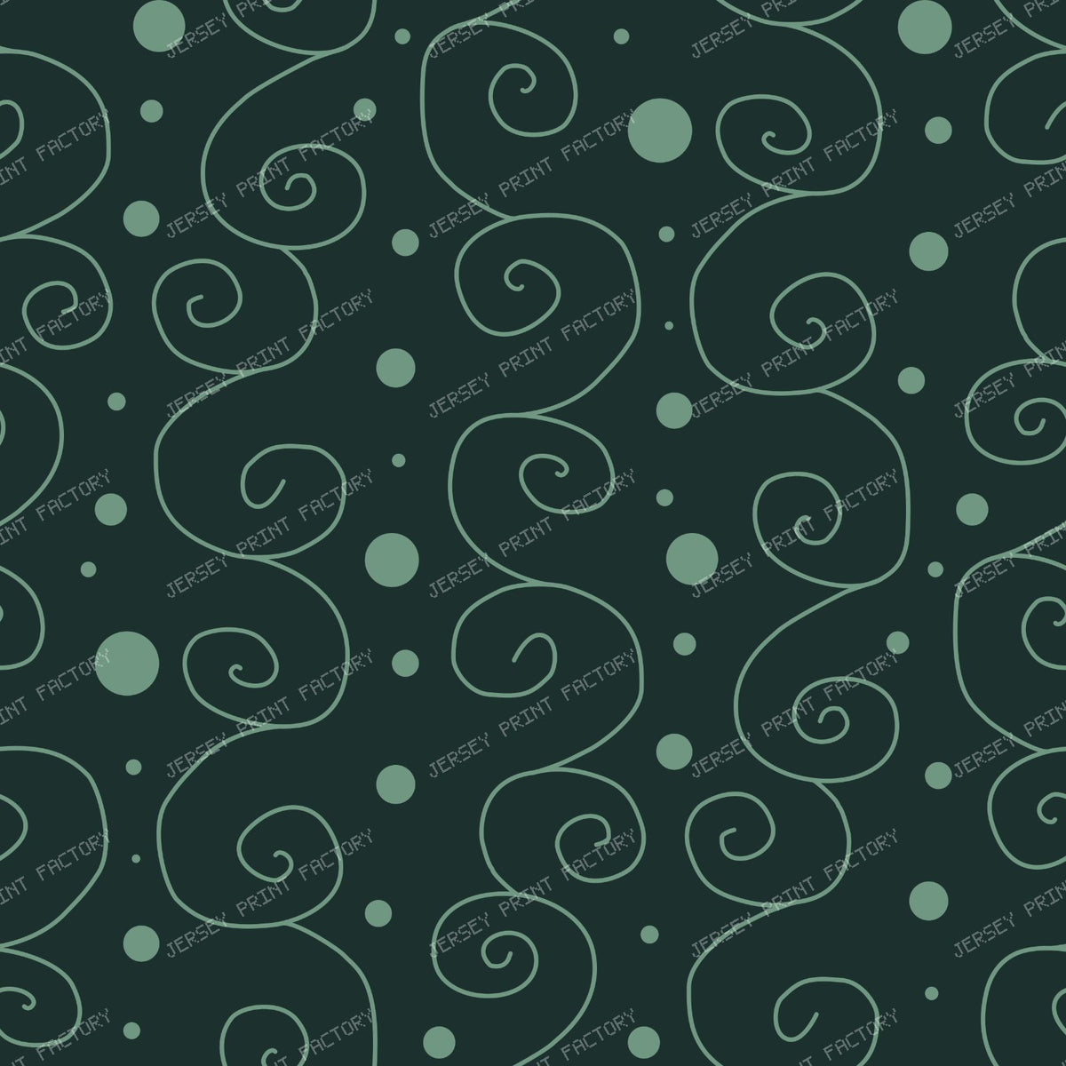 Cosmic Swirl Line Art — Cosmic Nebula Dark Green On Green