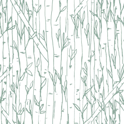 Bamboo Forest in sea green