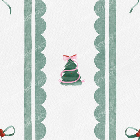 Scallop coquette Christmas - green