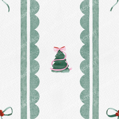 Scallop coquette Christmas - green