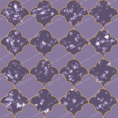 Mosaic Tile / Halloween Geometric Coordinate Purple