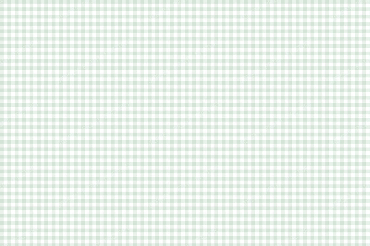 Classic gingham checks in mint and white