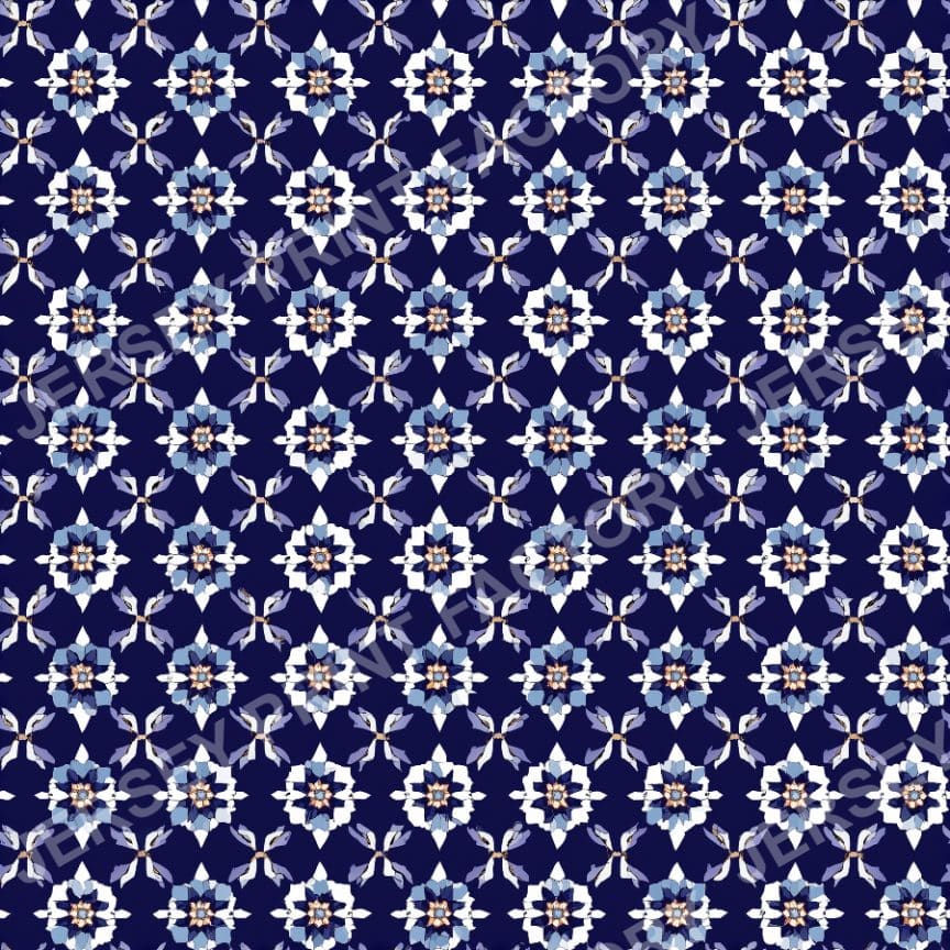 Geometric Tiles Blue