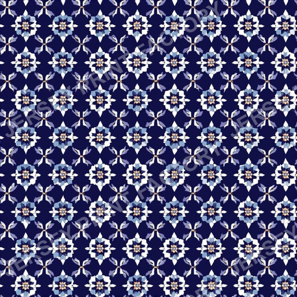 Geometric Tiles Blue
