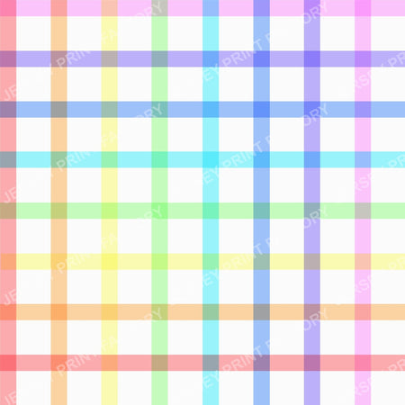 Pastel rainbow checkered plaid