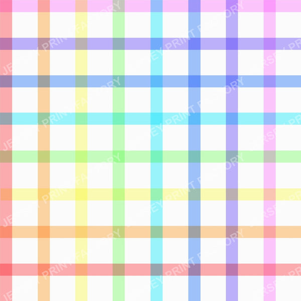 Pastel rainbow checkered plaid