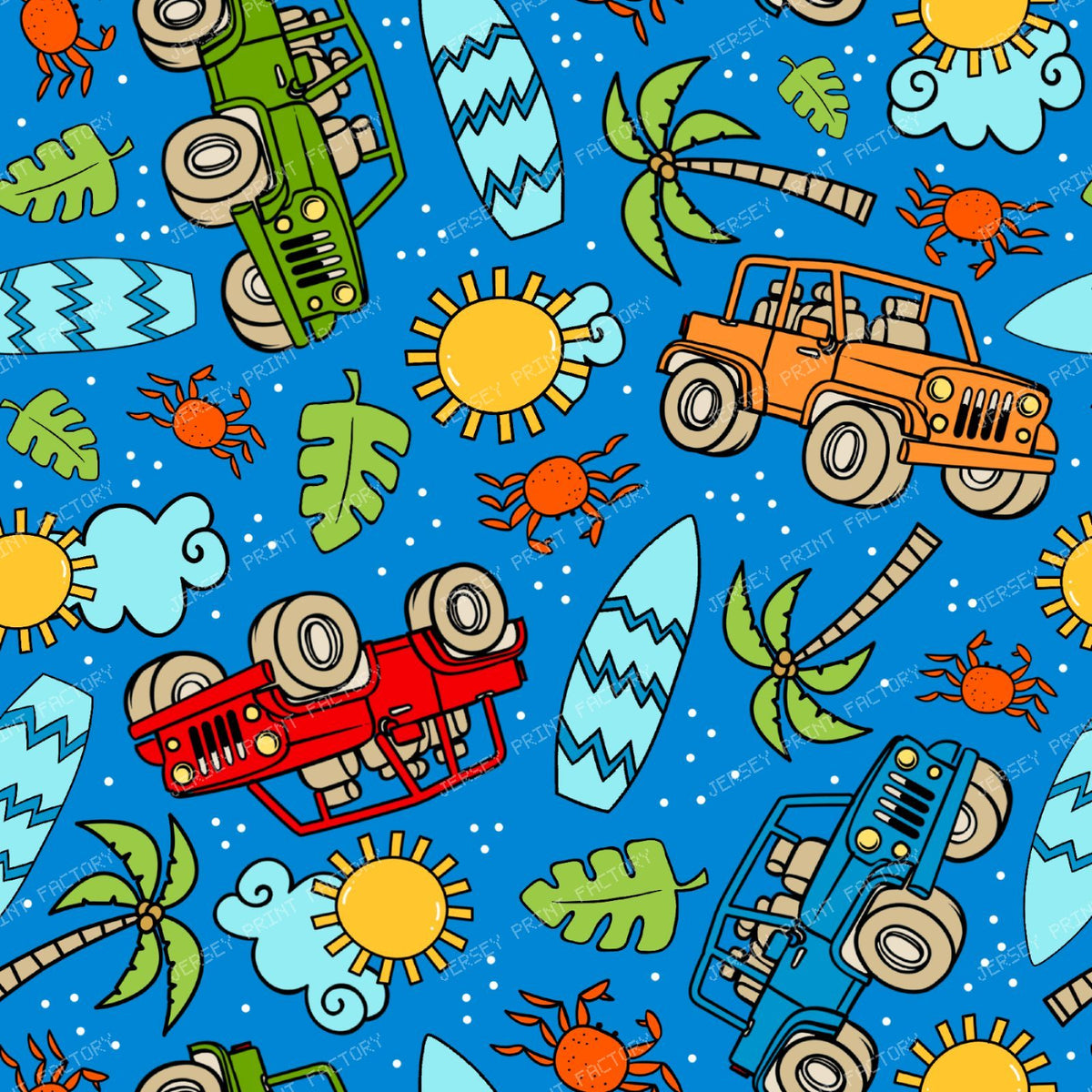Tropical Beach Trip 4x4 Adventure  Blue