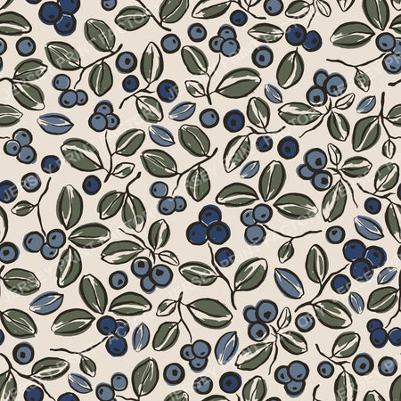 Hand Drawn Botanical Berry Branch - Berry Refined