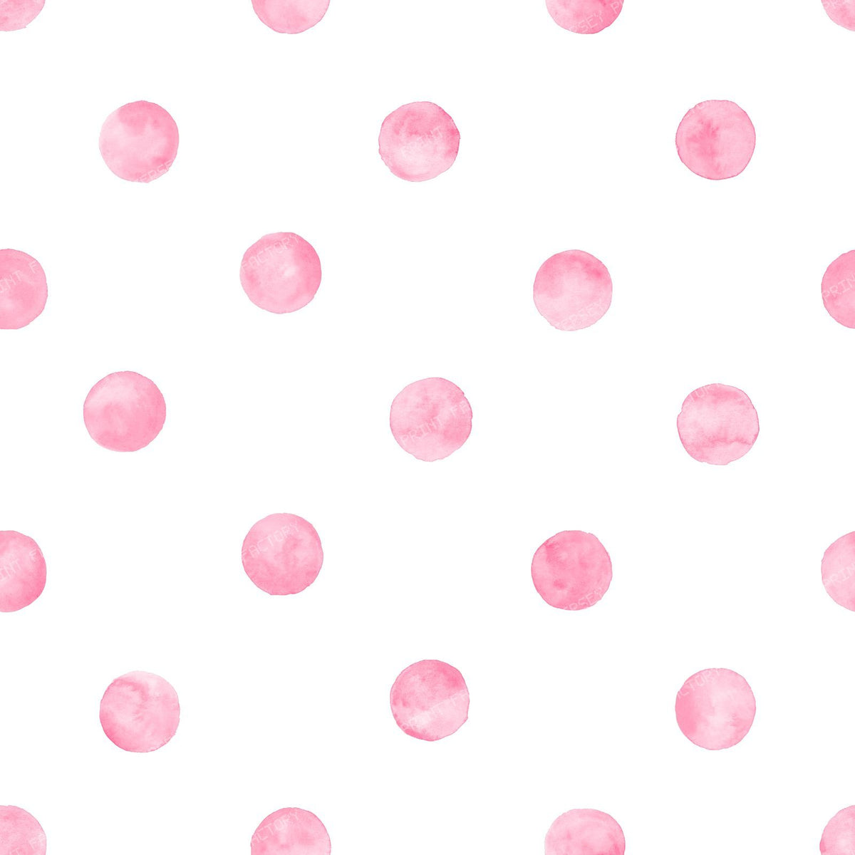 Polka dot pink watercolor seamless pattern. Abstract watercolour color circles on white background