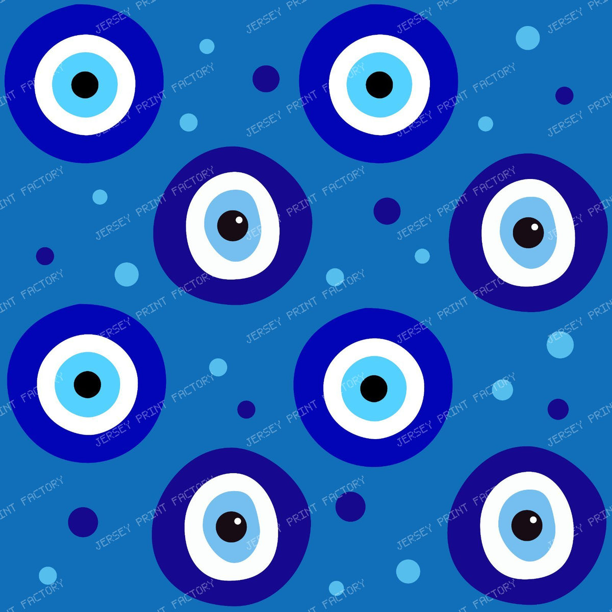 Evil Eye Pattern, Turkish Eye, Nazar Talisman, Mati, Mataki, Hamsa — Navy Blue 3