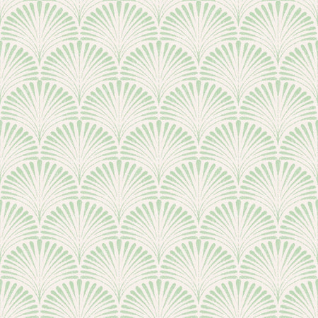 Eloise   Hand Drawn Scallop   Small   Cream & Blue — Cream & Green