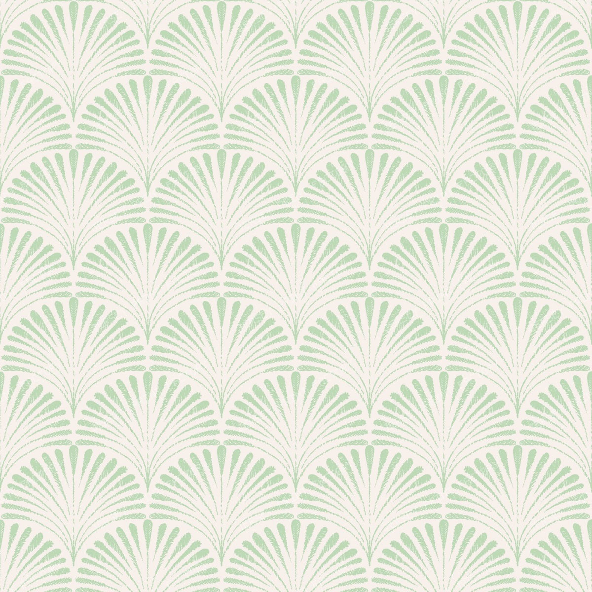 Eloise   Hand Drawn Scallop   Small   Cream & Blue — Cream & Green