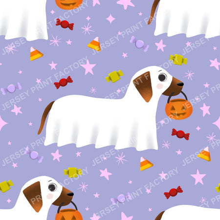 Trick Or Treat Dachshund Dog Halloweenie – Candy Toss On Lilac