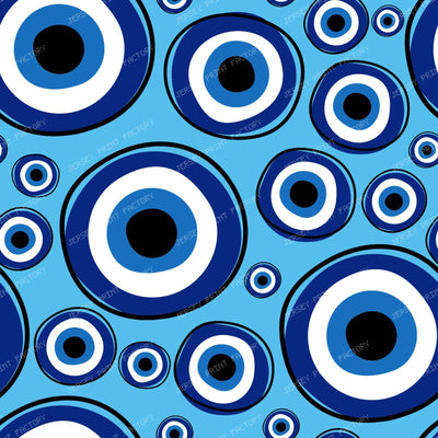 Evil Eye Pattern, Turkish Eye, Hamsa, Nazar Talisman, Mati, Mataki — Blue 6