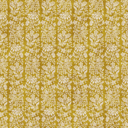Sara - Stamped Floral - Green — Mustard Yellow