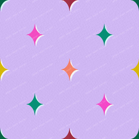 Colourful sparkle stars on Purple — Lilac Purple