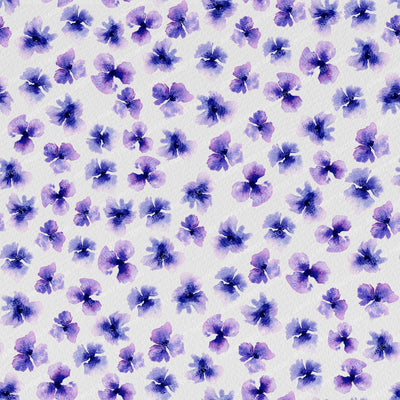 Ditzy Purple Pansies Watercolor Floral