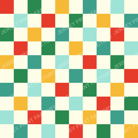 Colorful Checkerboard Ivory
