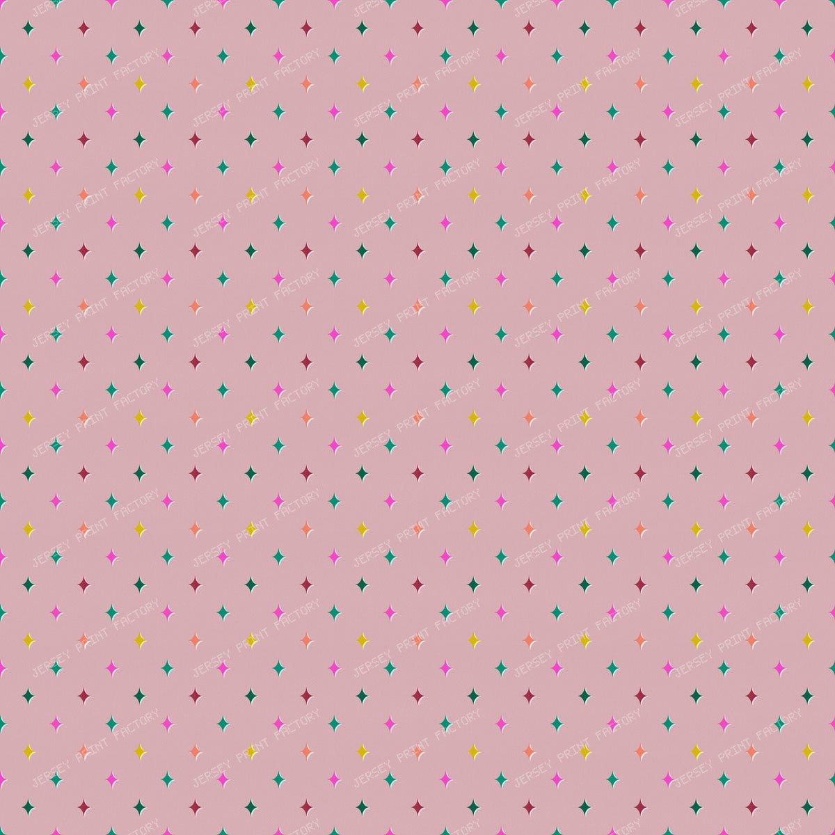 Colourful sparkle stars on Pink