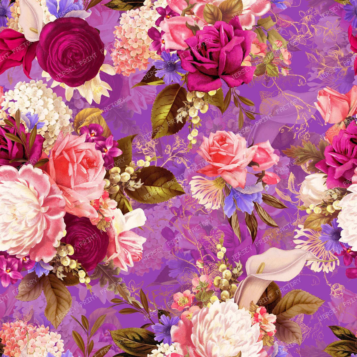 Rich Maximalist Burgundy Floral – Vintage Victorian Grandmillennial Romance Purple