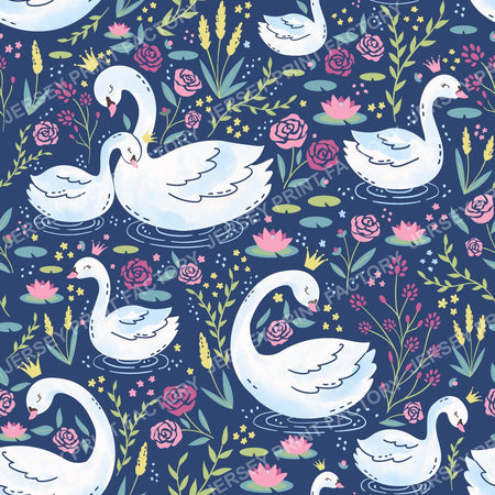 Swan Princess - Pink — Dark Blue