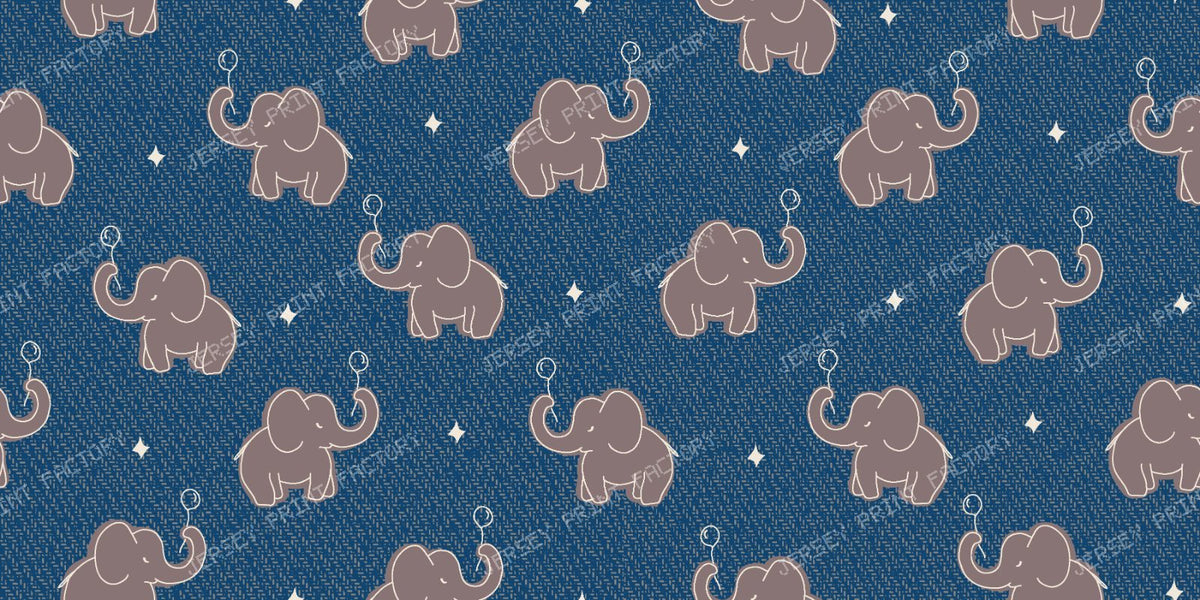 Baby elephant Gender neutral Modern nursery — navy & grey