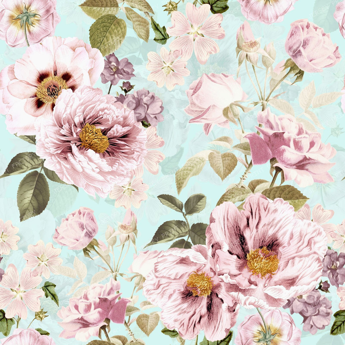 A Romantic Grandmillennial Garden with Vintage Grace and Delicate Beauty - Light Turquoise