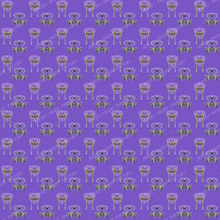 Lemurs in Love on Violet Purple