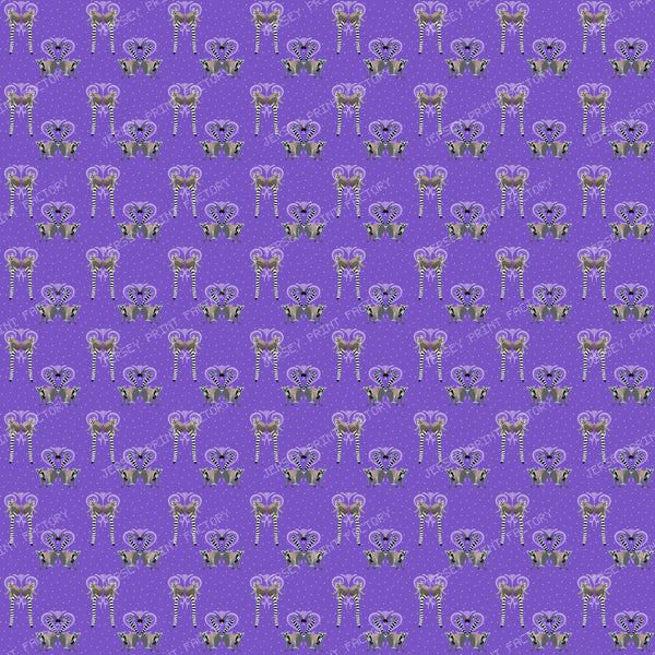 Lemurs in Love on Violet Purple