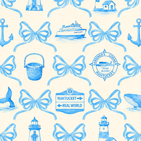 Blue Nantucket bows