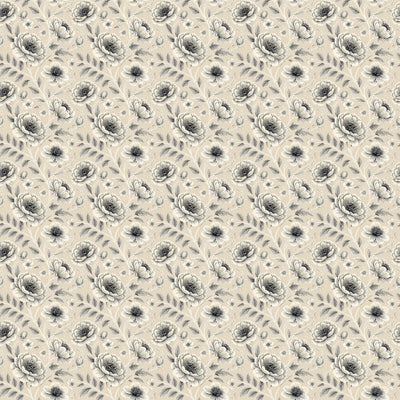 XL Sand Color And Beige Flowers