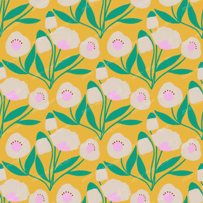 Whisper of Bloom, White poppy — Mustard