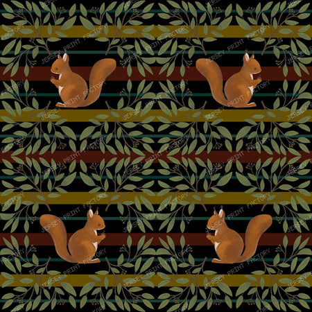 2026 PJP 100 — 73 Happy squirrels and stripes make this a whimsical favorite for seasonal decor - Black