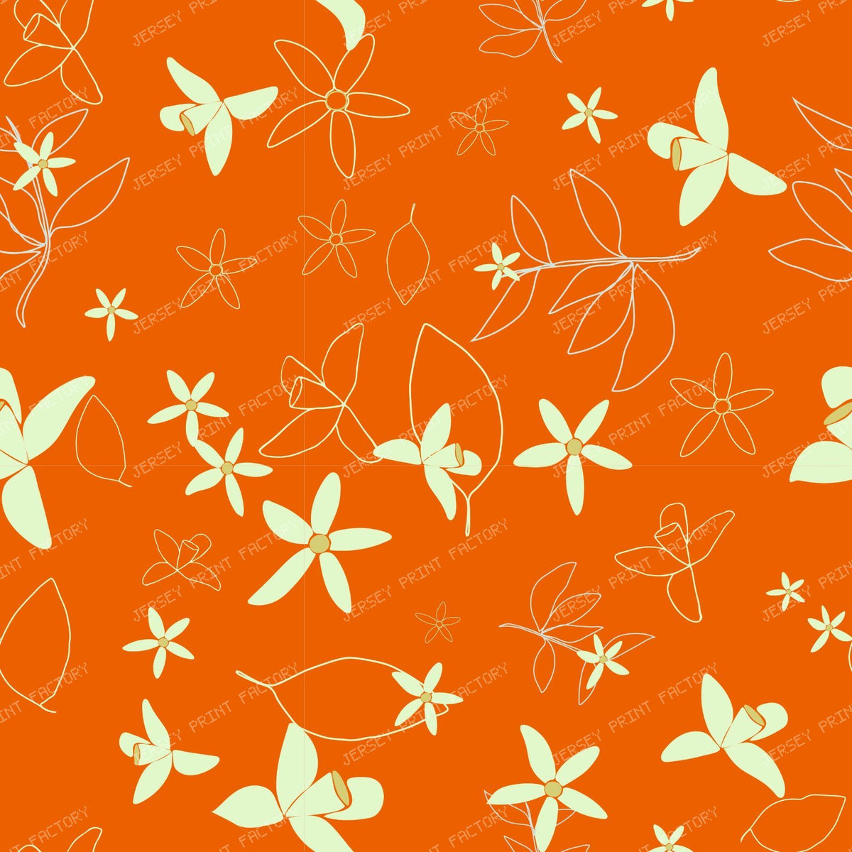 Mediterranean Orange Blossoms on Orange