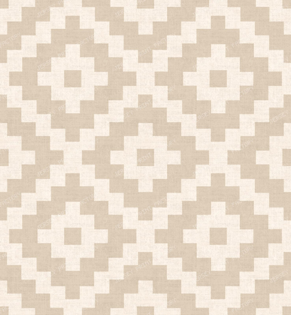 Western Tribal Aztec Diamonds - Boho Interior Geometric - Terracotta Clay — Beige