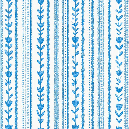 Vertical Stripe Botanical Leaf Floral