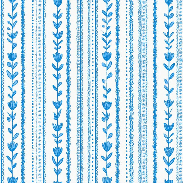 Vertical Stripe Botanical Leaf Floral