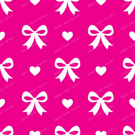 Bow Pattern, Coquette Bow, Ribbon, Cute Bow, White Bow, Hearts, Black — Pink 4