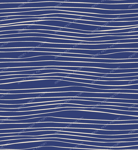 Flora Nouveau Stripe Blue + cream