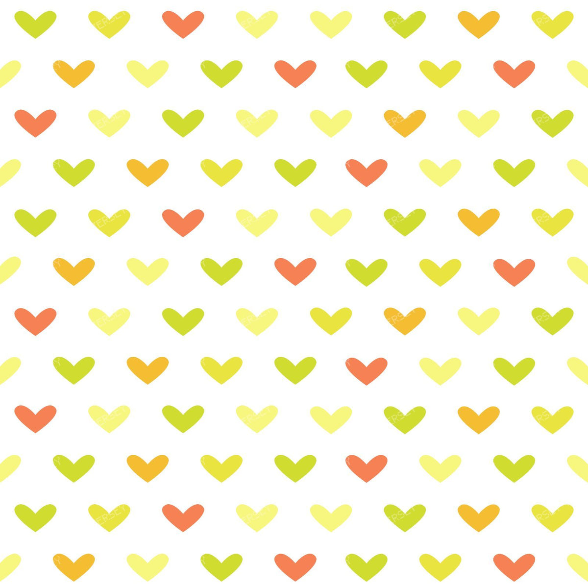 Pattern Of Hearts, Blue Hearts, Brown Hearts, Orange Hearts — Colorful 14