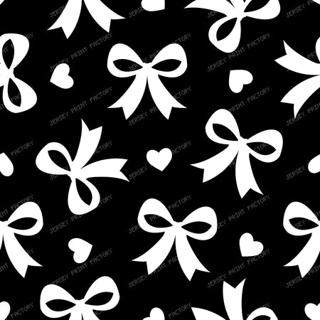 Bow Pattern, Coquette Bow, Ribbon, Cute Bow, White Bow, Hearts, Black