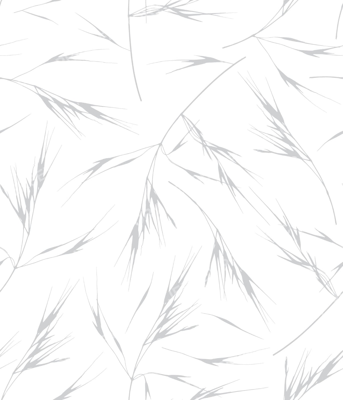Sway - Soft Neutral Grass Pattern for Calm Modern Spaces - Light Grey