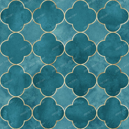 Watercolor gothic style clover leaf seamless pattern