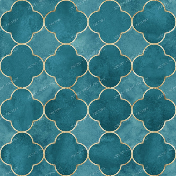 Watercolor gothic style clover leaf seamless pattern