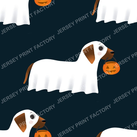 Trick Or Treat Dachshund Dog Halloweenie – Ghost Dog On Black