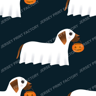 Trick Or Treat Dachshund Dog Halloweenie – Ghost Dog On Black
