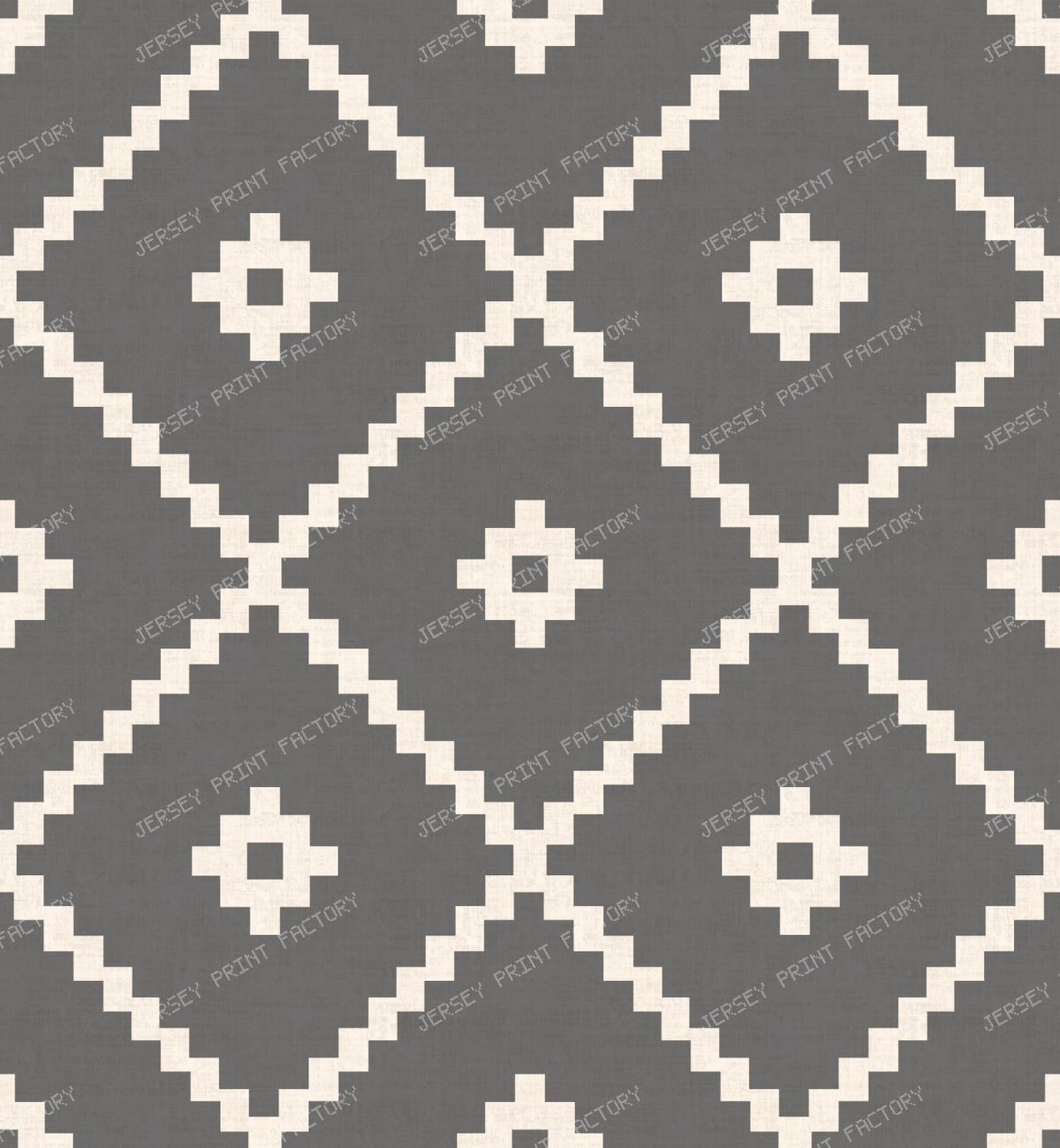 Southwestern Tribal Geometric - Rustic Aztec Diamonds - Pumpkin Orange — Charcoal Gray