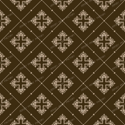 Black And White Damask, French Damask, Baroque Pattern — Brown 4