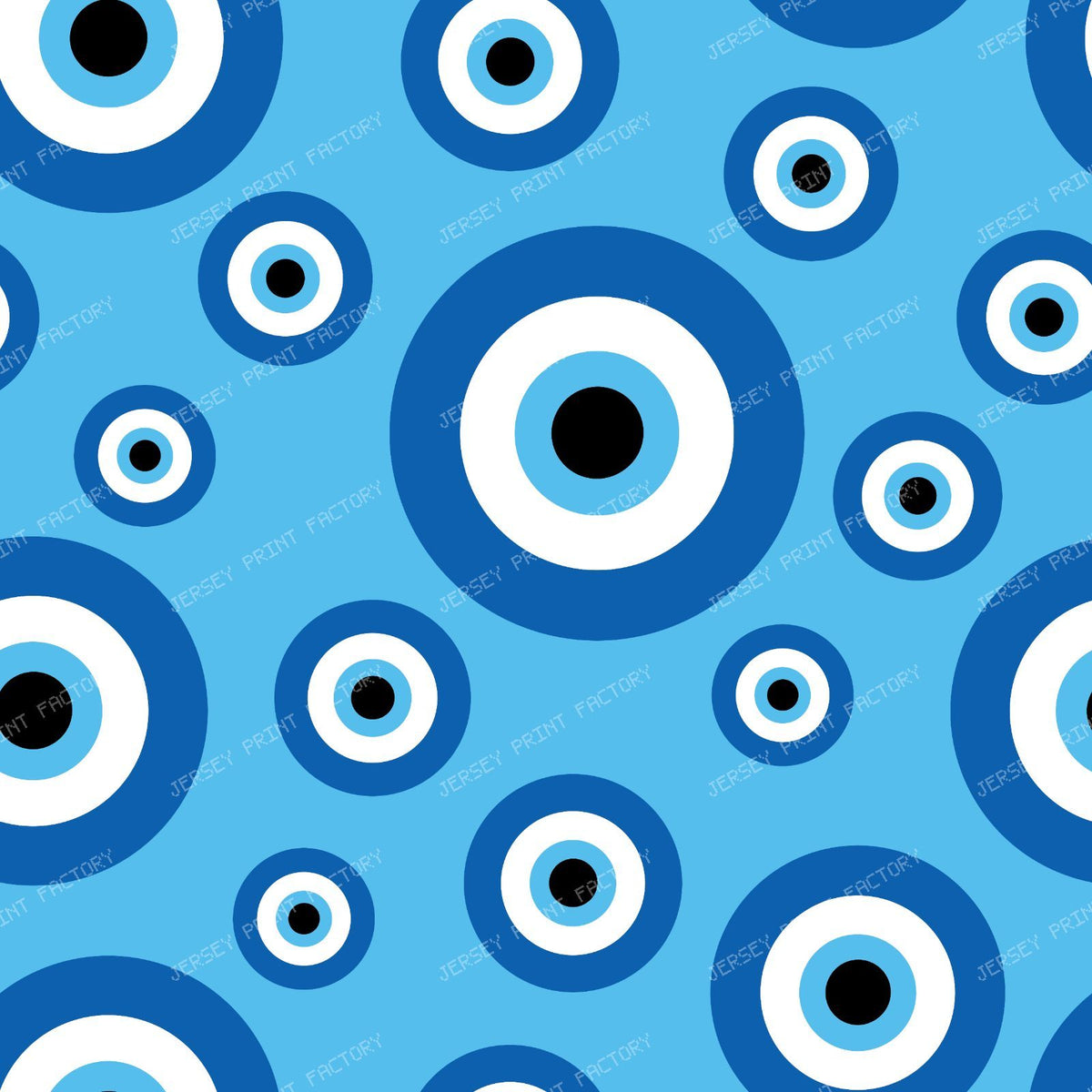 Evil Eye Pattern, Turkish Eye, Mati, Mataki, Hamsa, Nazar Talisman — Blue 2